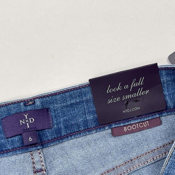 NYDJ Bootcut Denim Jeans Women‎ 6 NWT $114 Stretch Cotton Pockets Slimming Blue - Picture 9 of 12